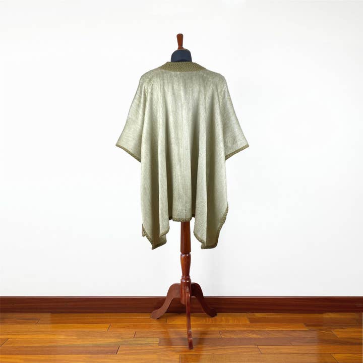 ECUALAMA - Wholesale Poncho - Women's - Baby Alpaca Wool Unisex Cape Poncho - Golden Color