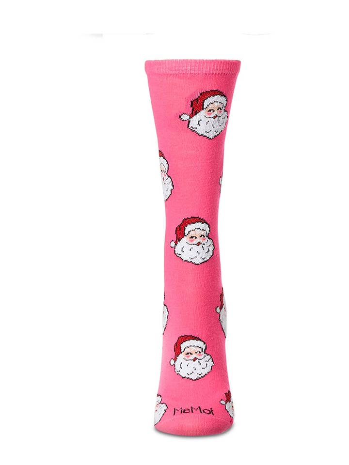 Hot Pink Retro Santa Holiday Crew for wholesale on Faire1