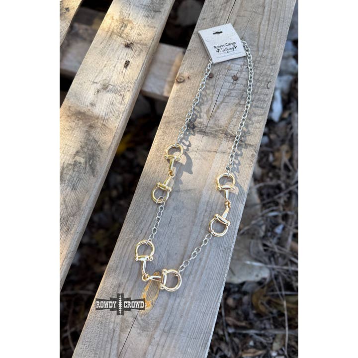 Rowdy Crowd Clothing - Wholesale Pendant/Charm Necklace - Mixed Metal 3 Bit Necklace1