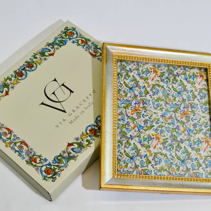 Via Graceffo - Wholesale Picture Frame - Italian Florentine Carved Wood Beaded Photo Frame, 4x6, 5x7, 8x101