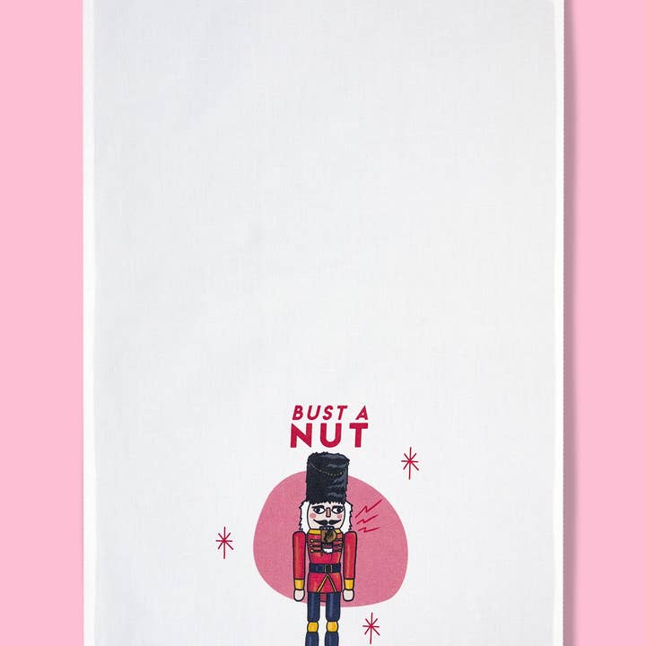 Bad Grandma Designs - Wholesale Tea Towel - Bust a Nut Dishtowel1