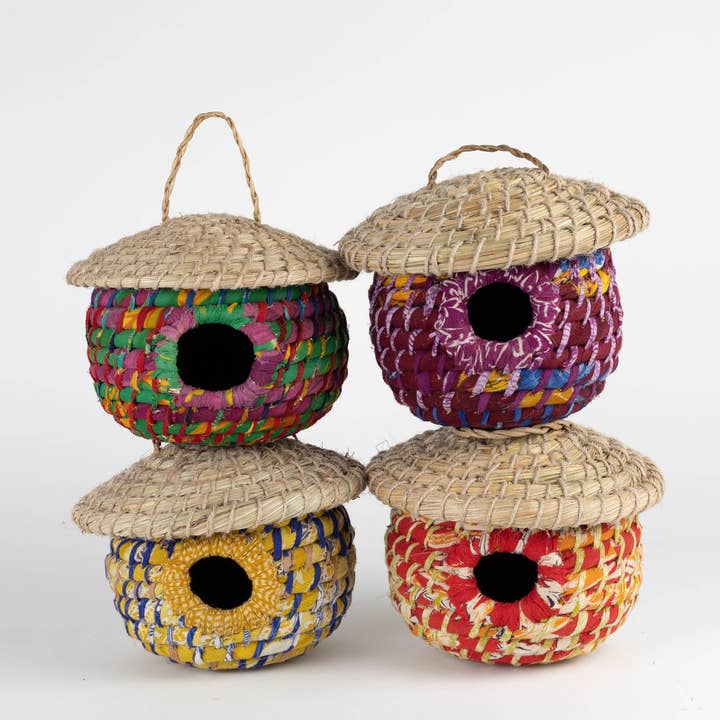 Ten Thousand Villages - Wholesale Bird House - Acorn Sari Birdhouse1
