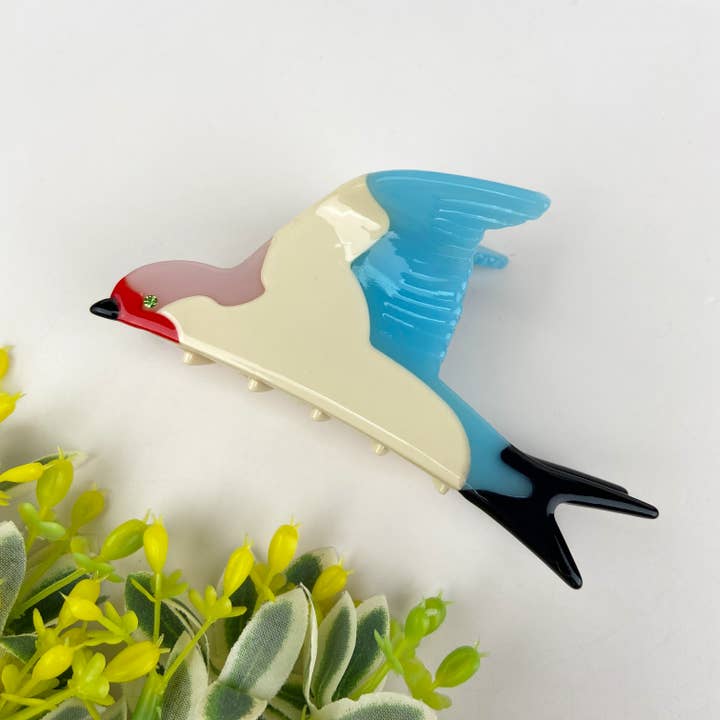 TheDivaSoap - Vendita all'ingrosso Fermaglio per capelli - Donna - Fermaglio per capelli a forma di rondine in acetato Animal Bird