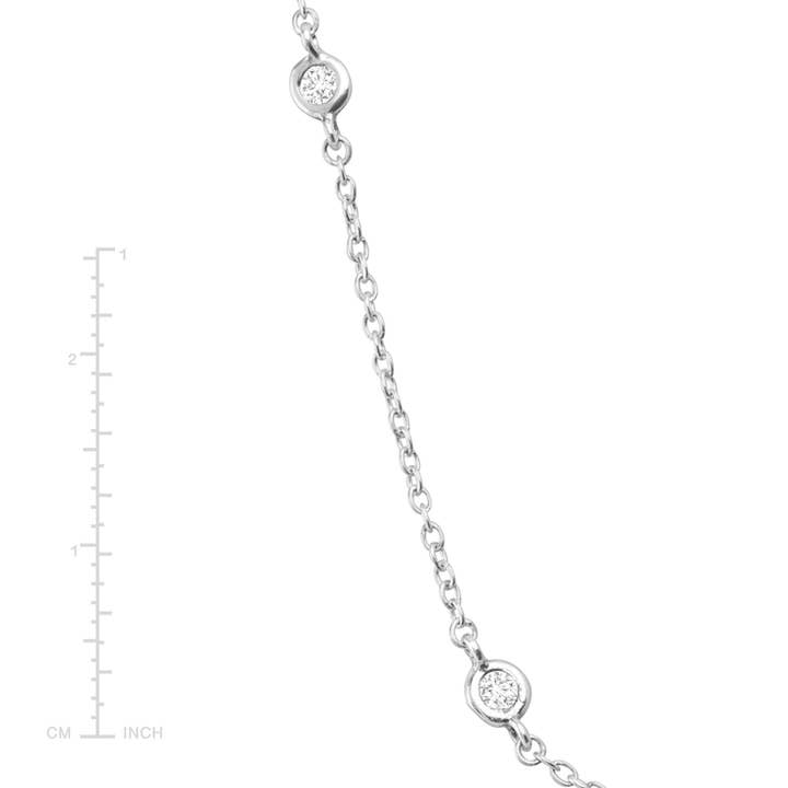White Silpada Allium Necklace with Cubic Zirconia in Silver for wholesale on Faire