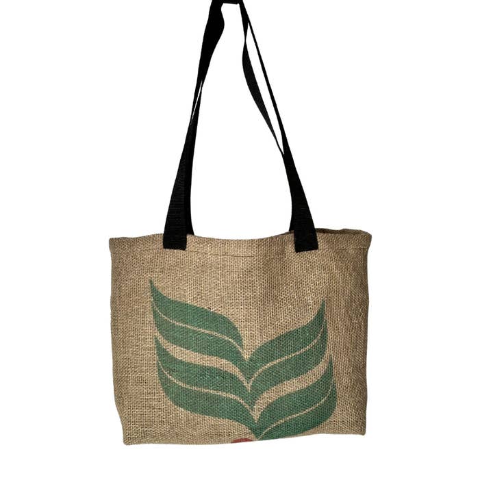 Handmade Upcycled Coffee Sack Tote for wholesale by Espresso Vibe