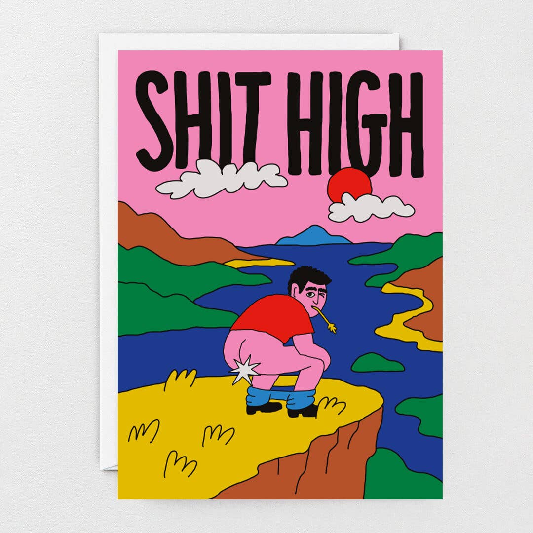 Redy. - Wholesale Everyday Greeting Card - Shit High Card (Folded) + Envelope1