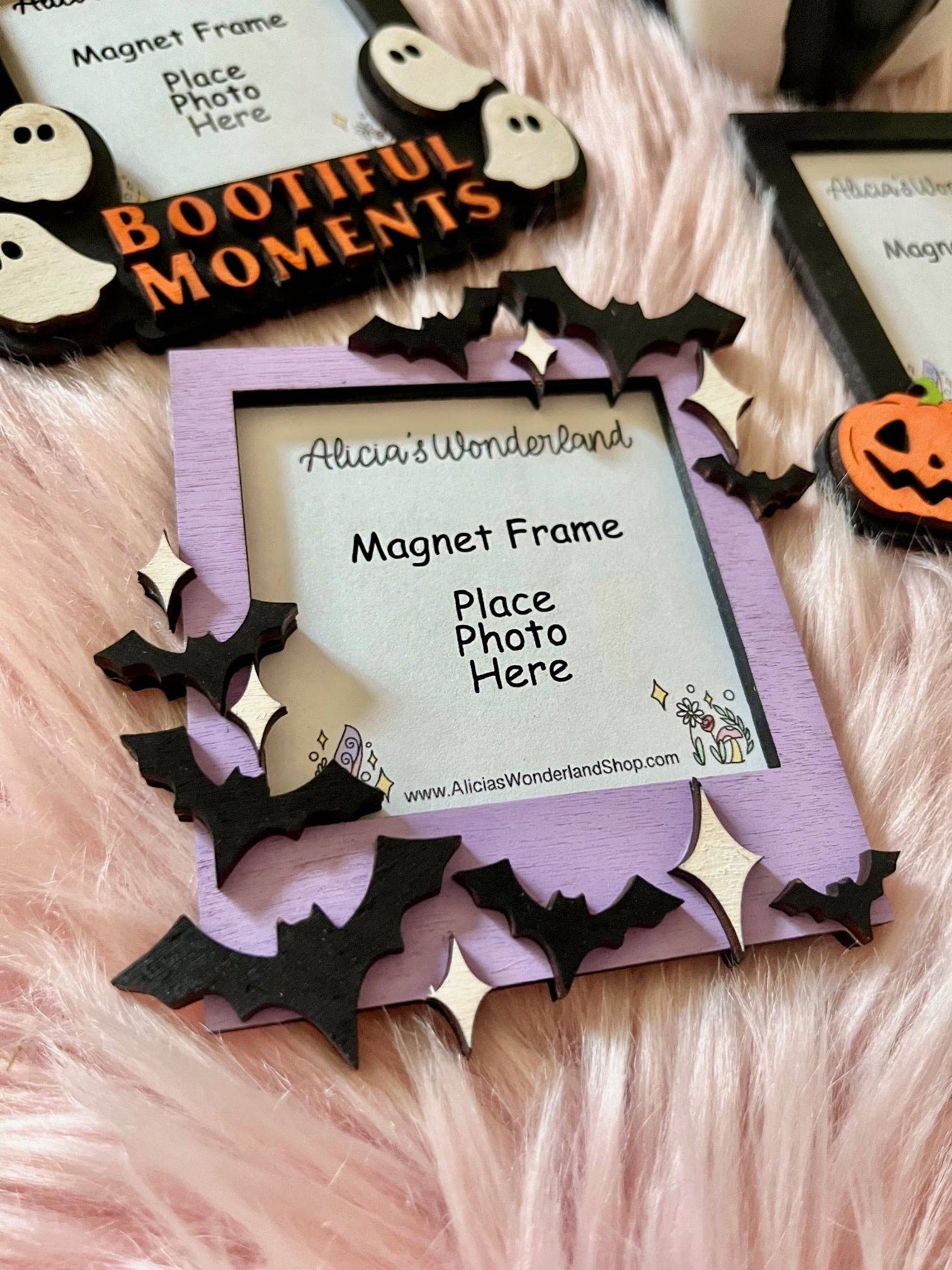 Alicia's Wonderland - Wholesale Picture Frame - Spooky Magnet Picture Frame| 3x3 Photo| Halloween 0