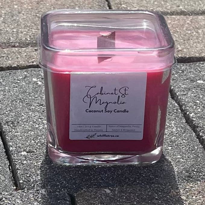 Cabinet St Magnolia Wood Wick Candle | Coconut Soy Wax | Crackling Wick | Scented Candle | Soy Candle | Hand Poured Candle | Floral Candle for wholesale by The Whiffletree Co