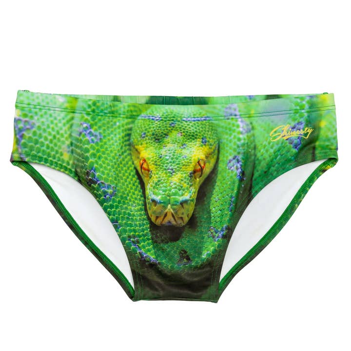 Corwins Schwimmhose mit Schlangenprint im Constrictor-Stil für den Großhandel von Shinesty, Inc