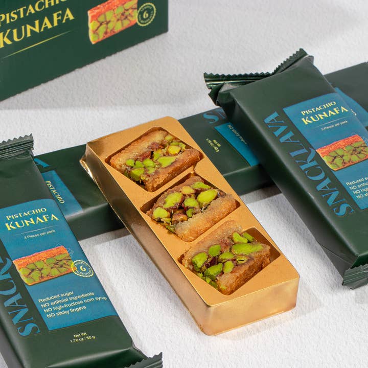 Kunafa Pistachio - Snacklava® | 20 Pack and other Purchase Wholesale tovaglioli bar. Free Returns & Net 60 Terms on Faire trending on Faire.