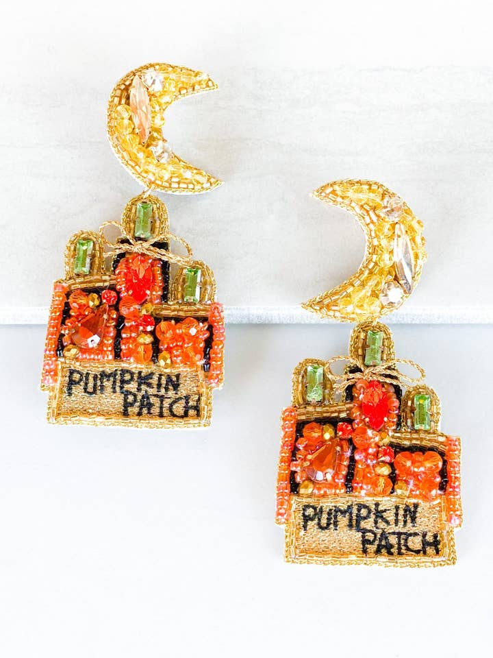 Pumpkin Patch Earrings for wholesale by Dos Femmes