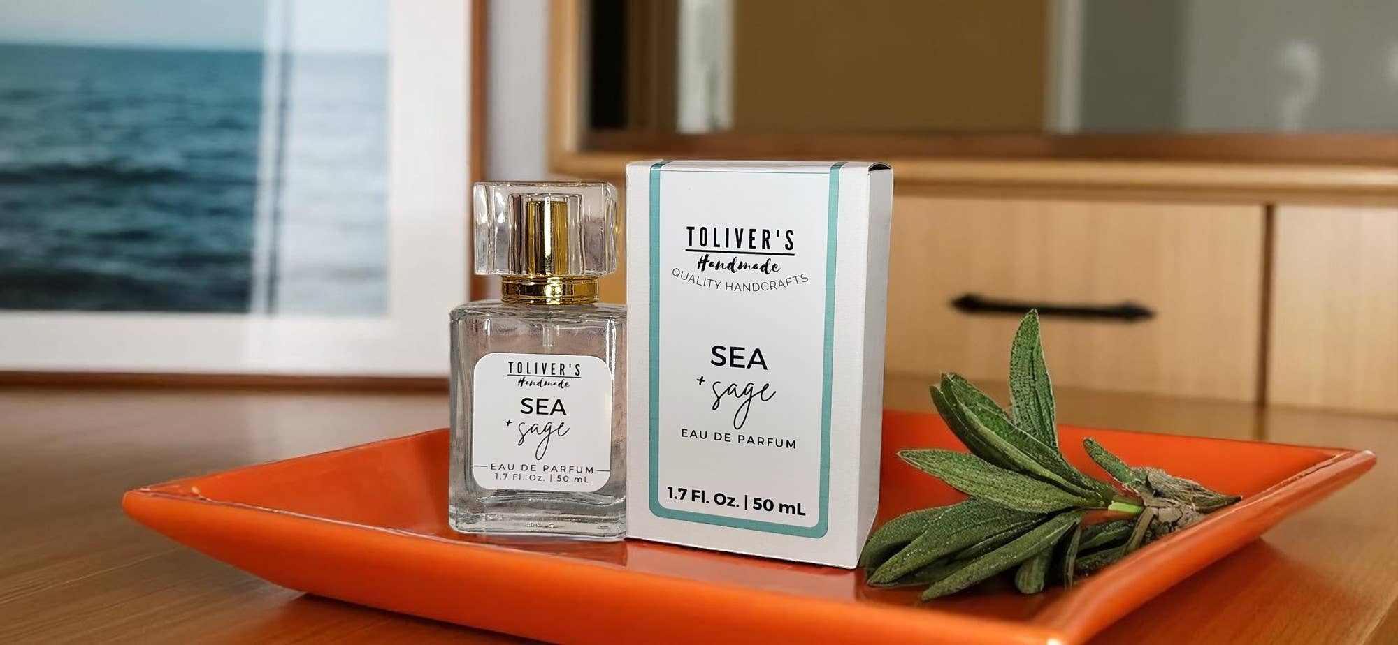 Toliver's Handmade - Wholesale Perfume/Eau de Toilette - Sea & Sage Perfume - EDP - 50mL - Wholesale/White Label1