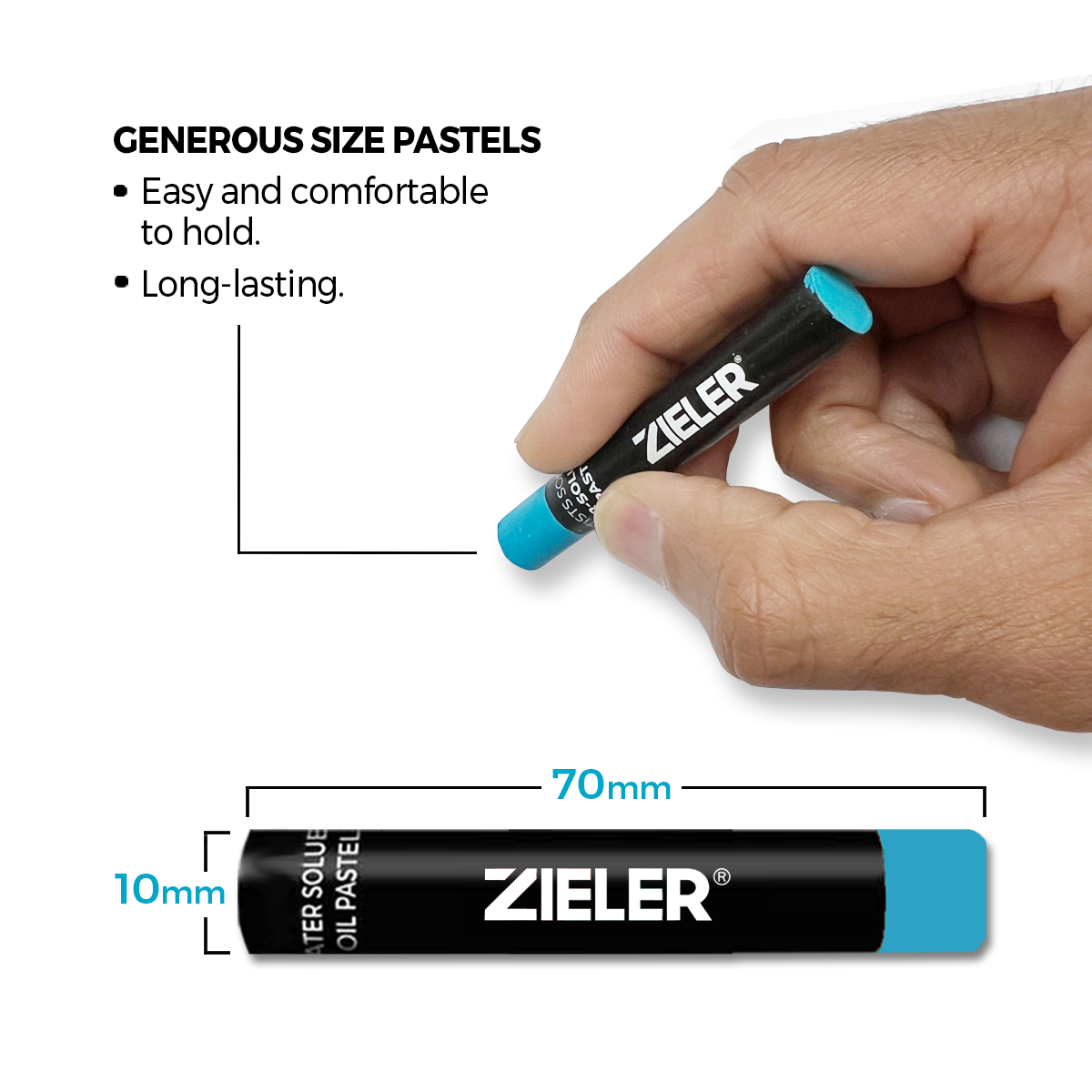 Zieler – wholesale Pastels – 24 Artists Soft Water-soluble Oil Pastels - by Zieler5