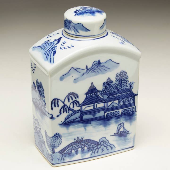 AA Importing - Wholesale Decorative Jar - Blue Willow Design Jar0
