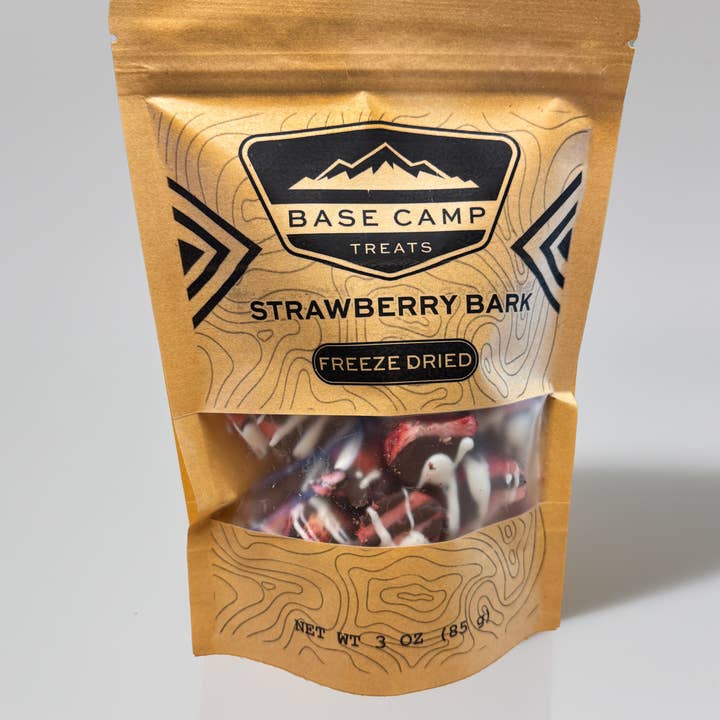Base Camp Treats - Wholesale Chocolate Covered Sweets - Freeze Dried Strawberry Bark0