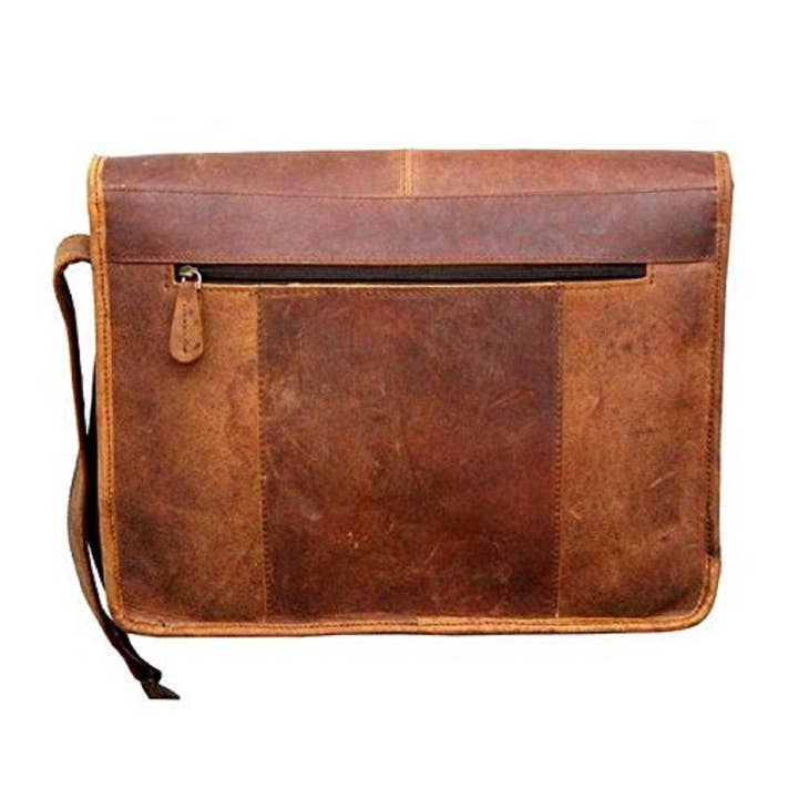 Tuzech Leather - Wholesale Messenger Bag - Unisex - TUZECH 15 inche15s Buffalo Hunter Leather Bag Laptop Messenger/College Bag Men and Women (15 inches)