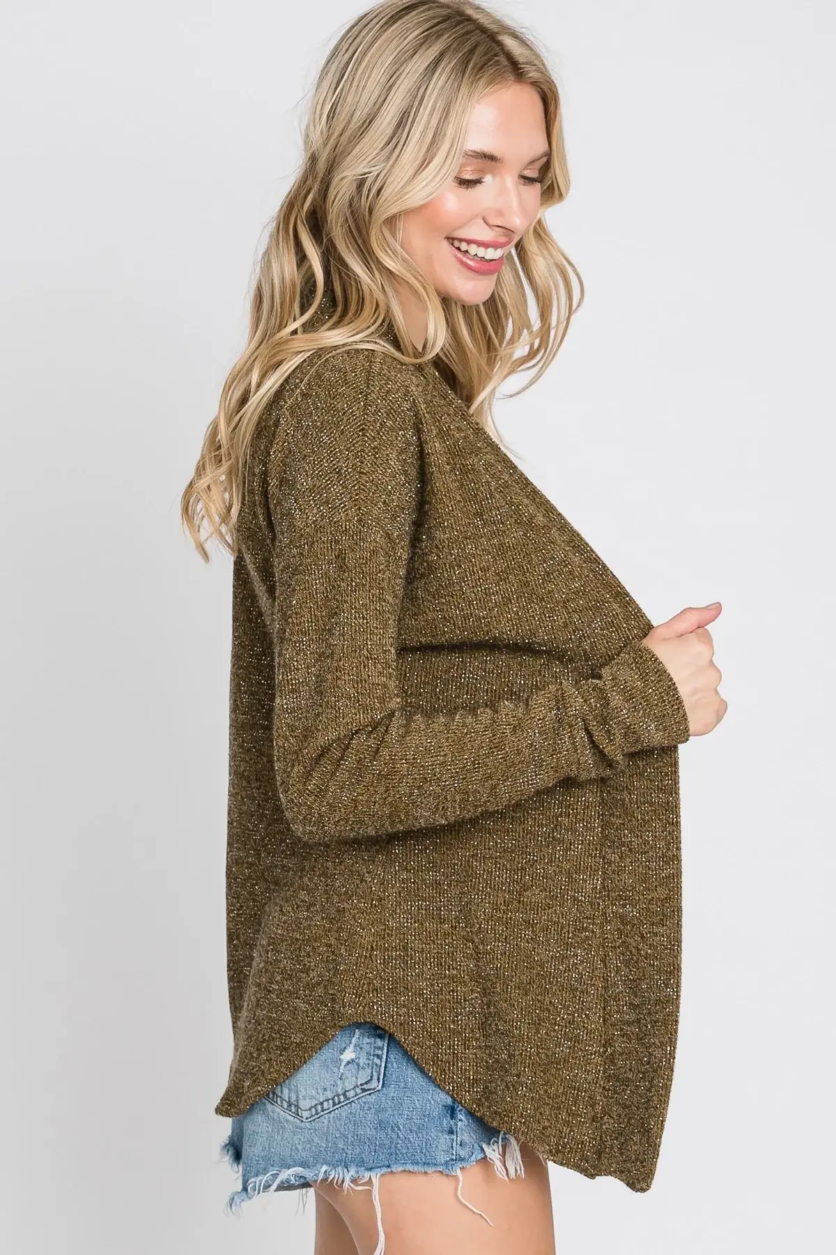 OLIVE BOHO OPEN NECK LONG SLEEVES CARDIGAN SOIN2058C for wholesale on Faire2