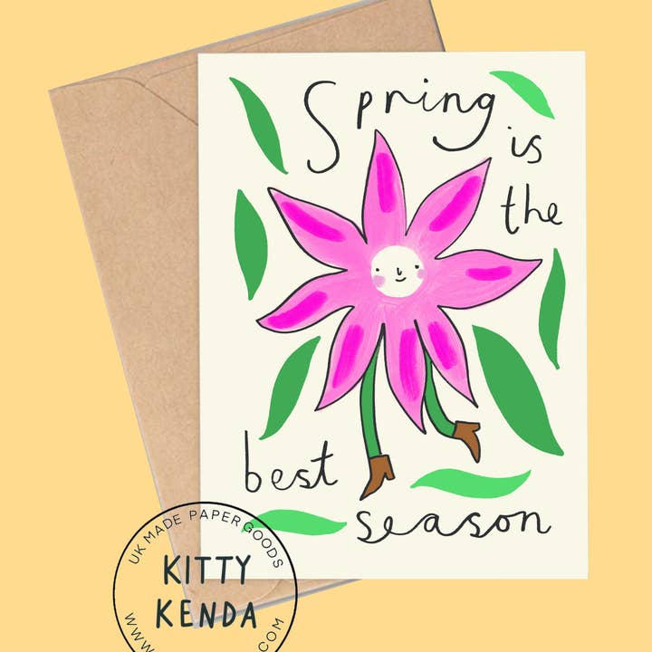 Kitty Kenda Papergoods - Vendita all'ingrosso Biglietti di auguri generici - Biglietto di auguri ecologico Spring Is The Best Season