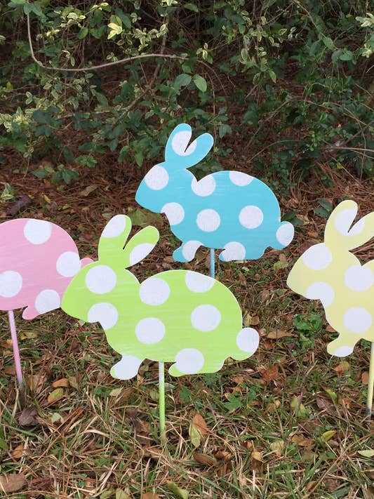 10" Bunny Yard Stake for wholesale by Steel Southern Designs
