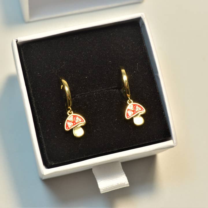 Diat - Wholesale Hoop Earrings - mushroom hoop earrings - mushroom earrings2