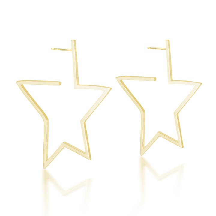 Orecchini a Cerchio Grandi Étoile per la vendita all'ingrosso da parte di Serena Van Rensselaer Jewelry