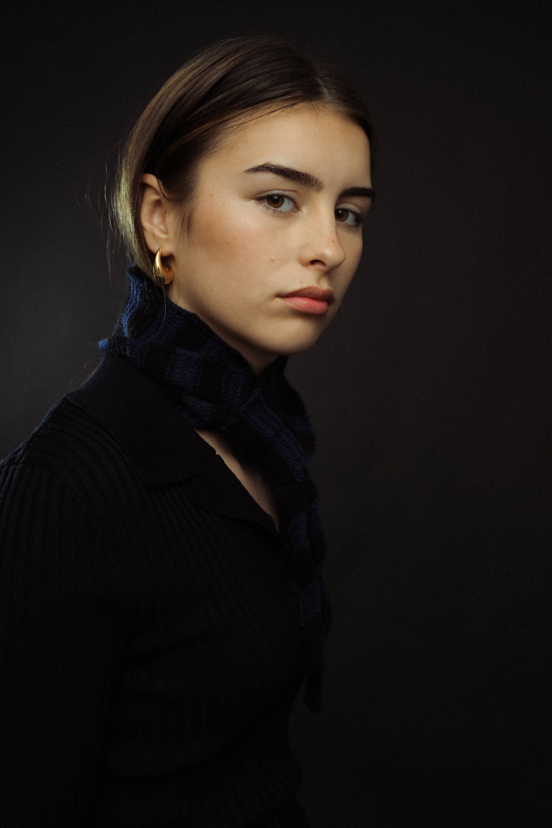 Abstract - Wholesale Scarf - Unisex - Pure cashmere knitted neck scarf1