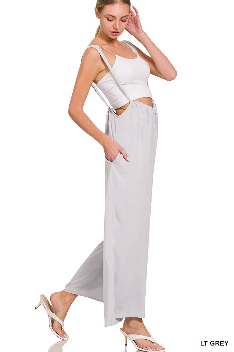 42POPS - Wholesale Jumpsuit - Women's - `.Tie Back Suspender Jumpsuit w/ Pockets16