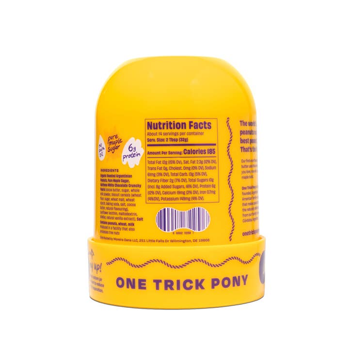 One Trick Pony - Wholesale Nut Butter - Maple Crunch Peanut Butter with White Chocolate Pearls 2