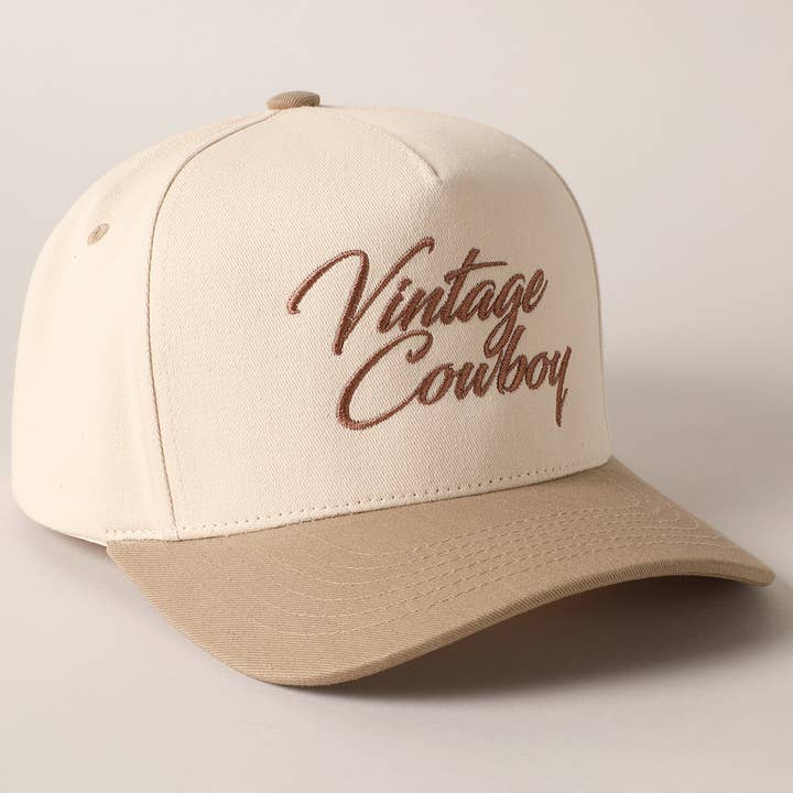 Fashion City - Wholesale Baseball cap – Unisex - Vintage Cowboy Embroidery Two Tone Baseball Cap7