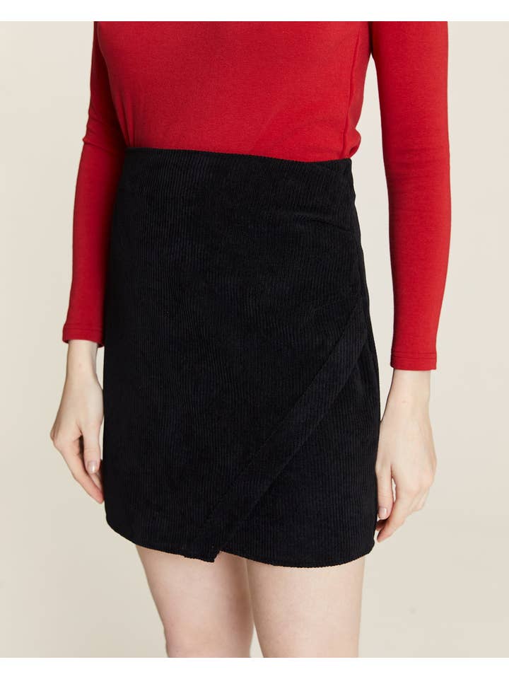 Pepaloves - Wholesale Skirt - Women's - FALDA MINI DE PANA NEGRA3