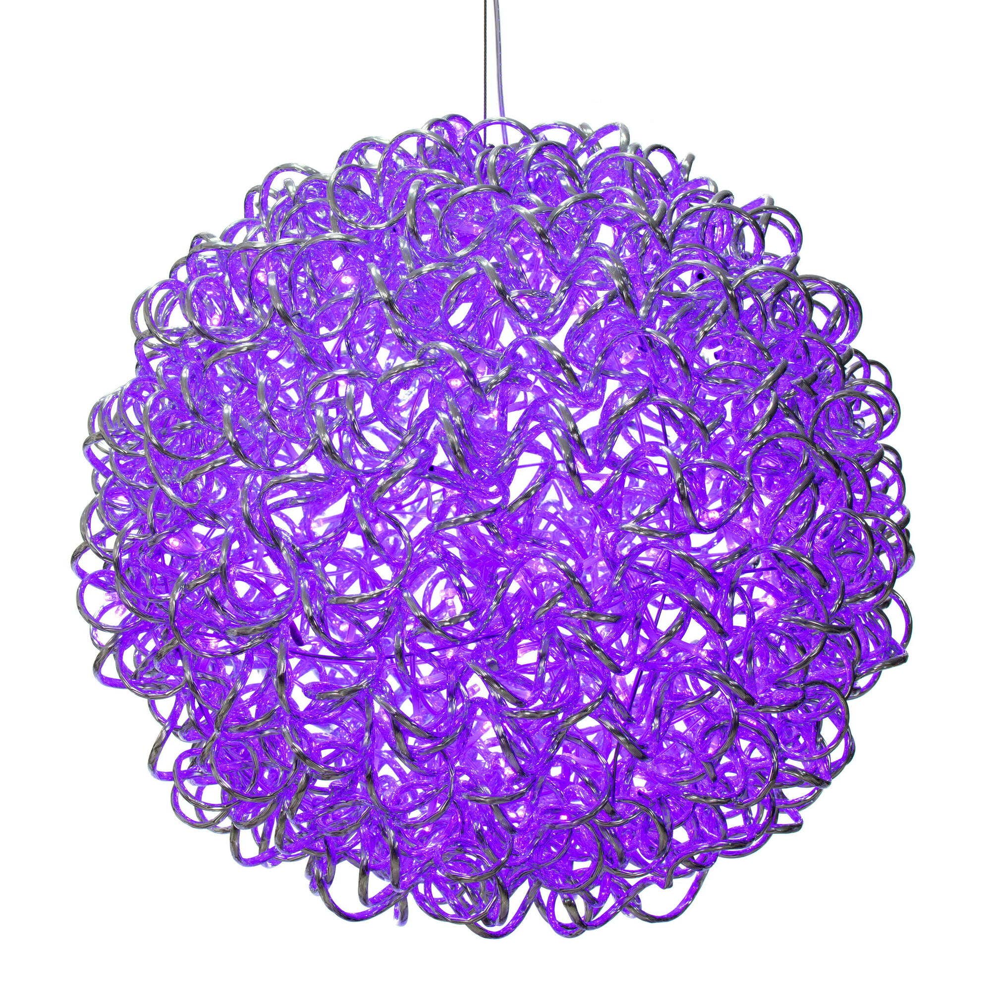 Vickerman 18" Spiral LED Purple Ball 180Lts for wholesale on Faire0