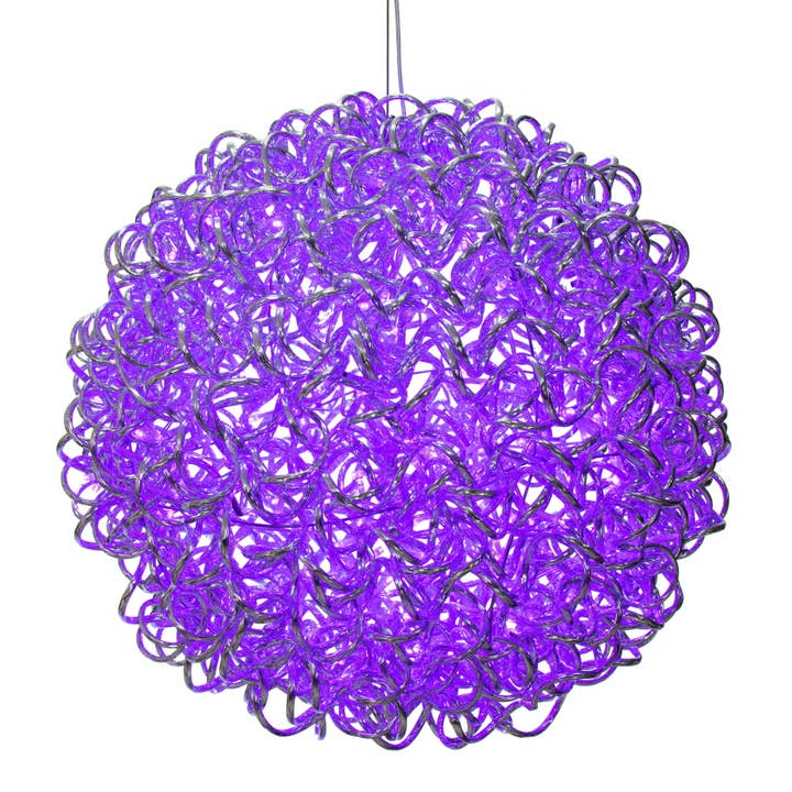 Vickerman 18" Spiral LED Purple Ball 180Lts for wholesale on Faire