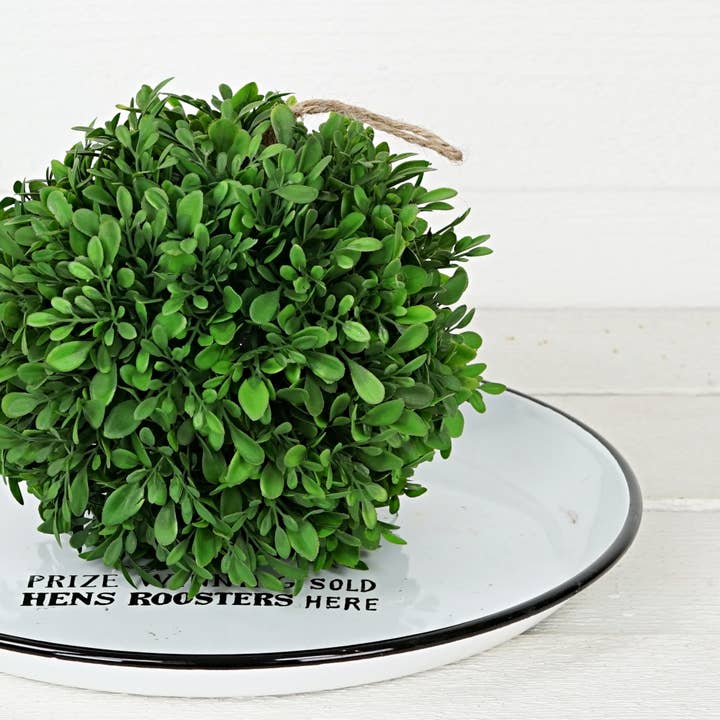 Impressive Enterprises, Inc. - Wholesale Artificial Plant - 31783-8in Ball with loop-Evergreen Boxwood