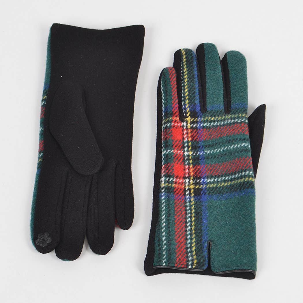 3AM BY H&D ACCESSORIES – Engroshandel Handsker - Dame – Plaid Mønster Handsker3