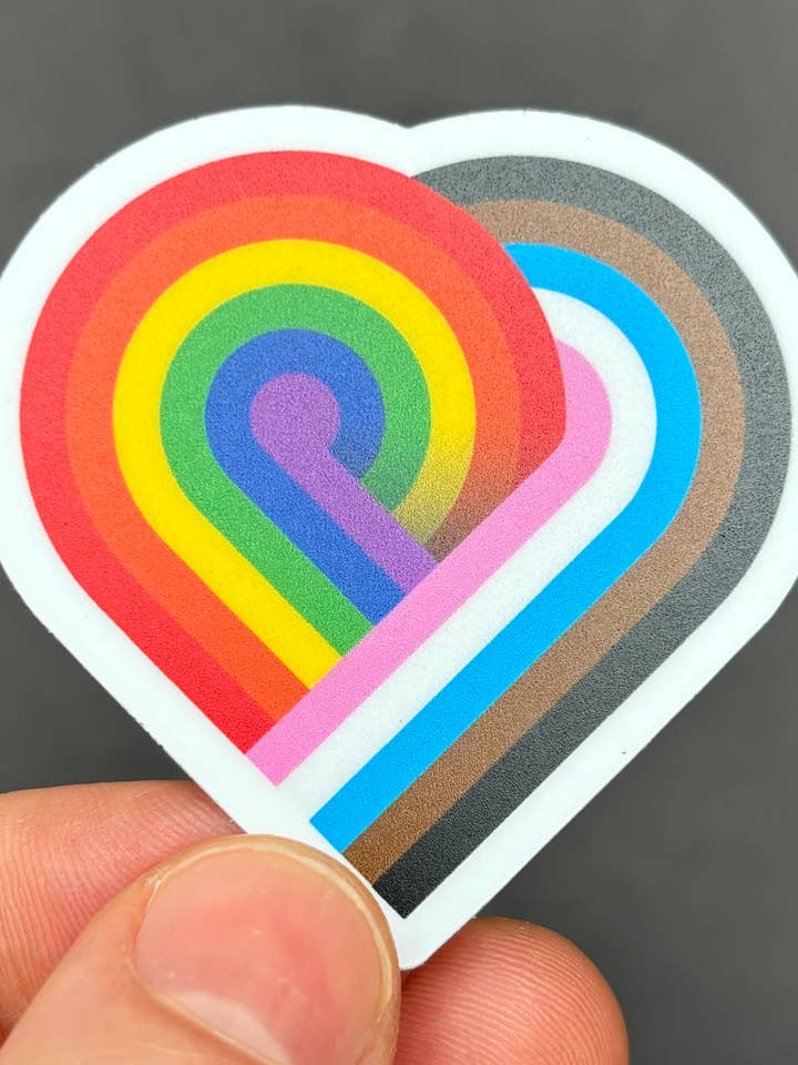 Pride Heart sticker for wholesale by Christopher Rouleau