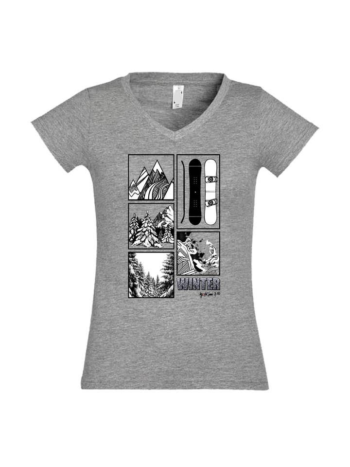 Hot Savoie 74 - Wholesale Screen Printed T-Shirt - Women's - Women's T-shirt - Winter Pelemele