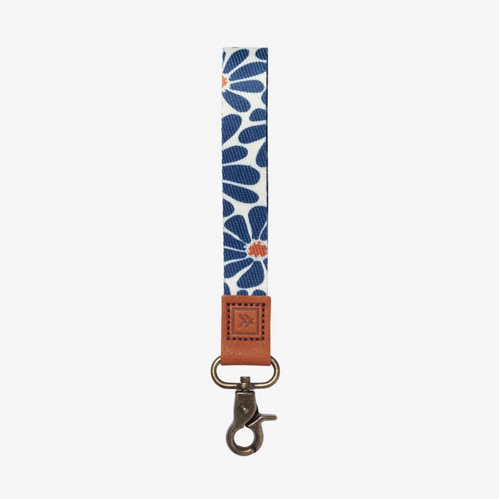 Emmeline Navy Wrist Lanyard for wholesale by Thread
