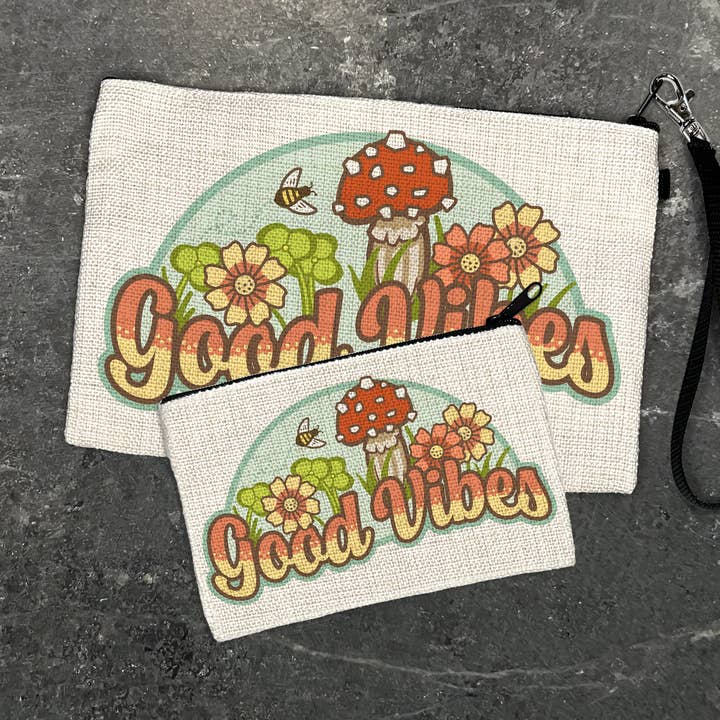 Bolsa con cierre en forma de hongo | Bolsa de maquillaje | Monedero | Champiñones para venta al por mayor de Two Little Fruits