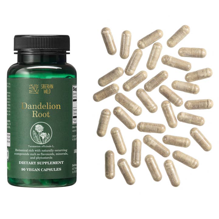 SiberianGreen - Wholesale Oral Supplement/Vitamin - Siberian Wild Dandelion Root Capsules – 1500mg Vegan Liver Support1