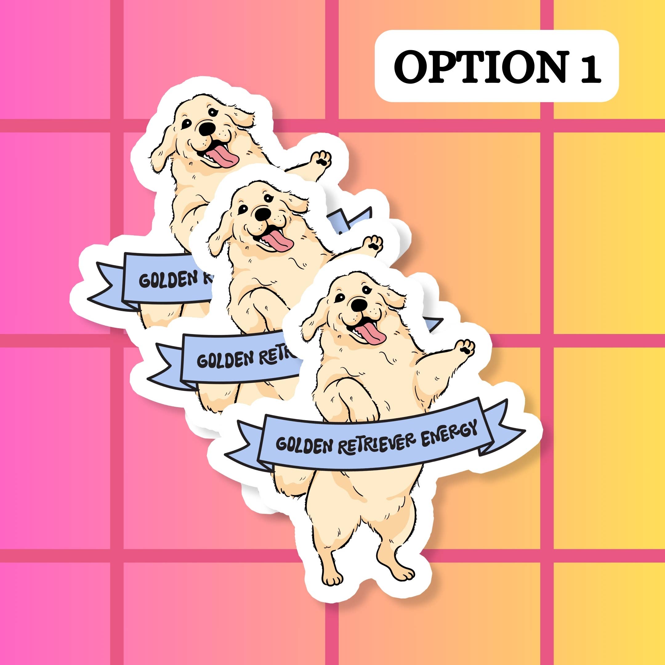 Stickers+ X Ashley Bexar - Wholesale Sticker - Golden Retriever Dog Dogs Dog Mom Waterproof Vinyl Sticker1