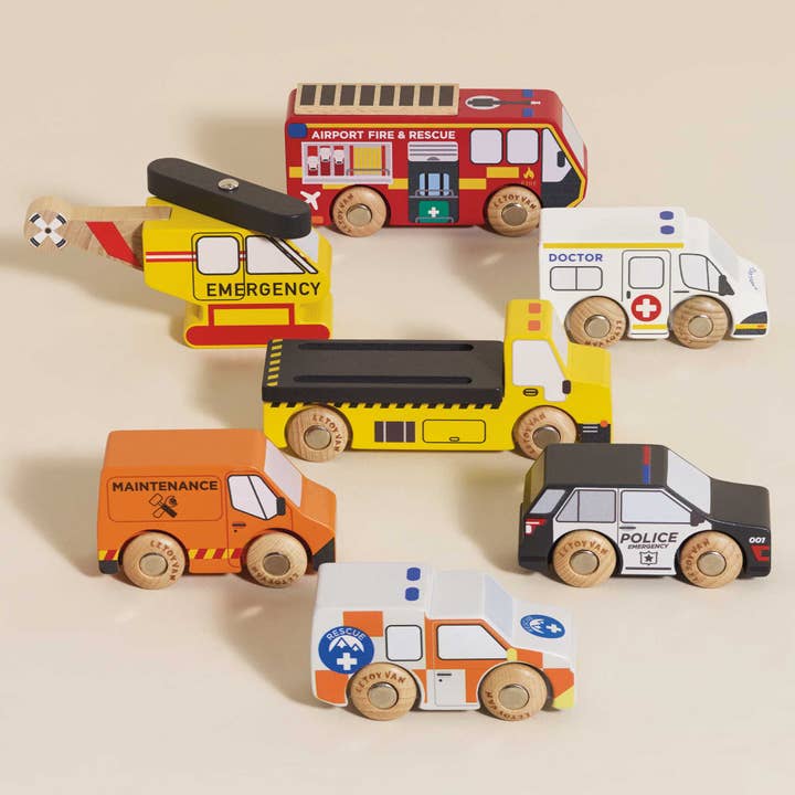 Emergency Helicopter & Rescue Cars for wholesale by Le Toy Van, Inc.