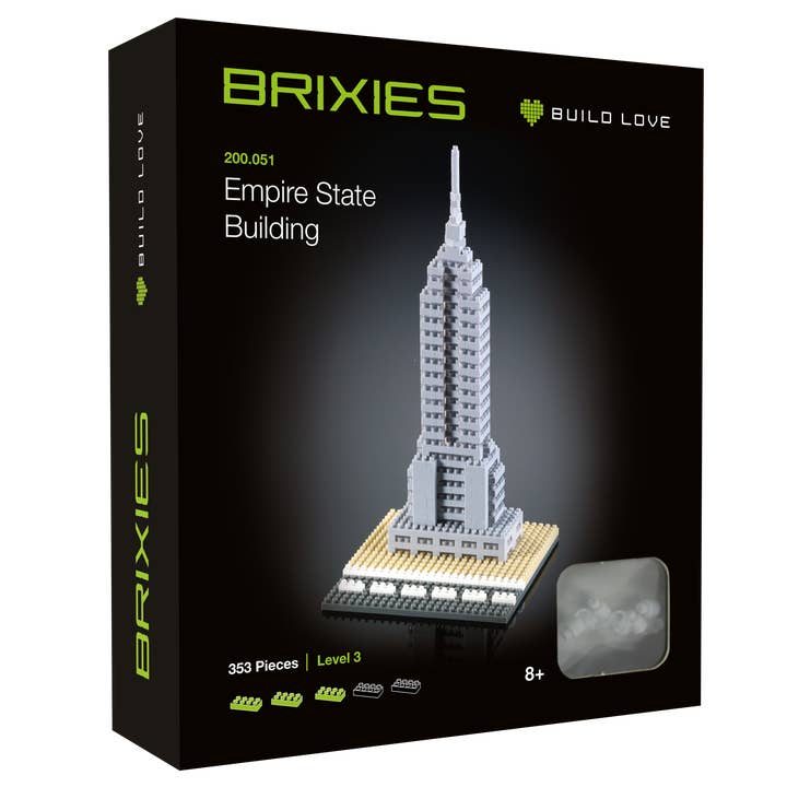 Toysmith - Wholesale Building Set - Kids - Brixies Small Gift Box Empire State Building
