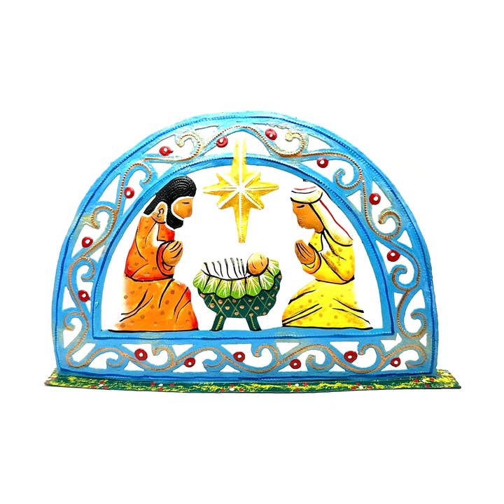 Krippe unter blauem Bogen voor wholesale door Our Market