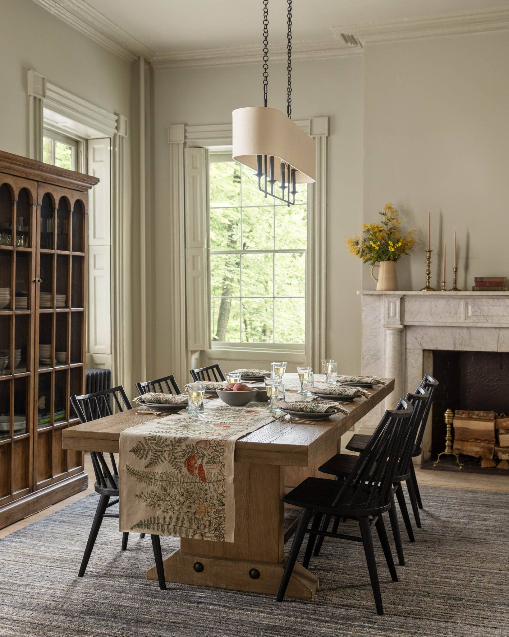 Coral & Tusk - Wholesale Table Runner - Mushrooms and Ferns Table Runner4
