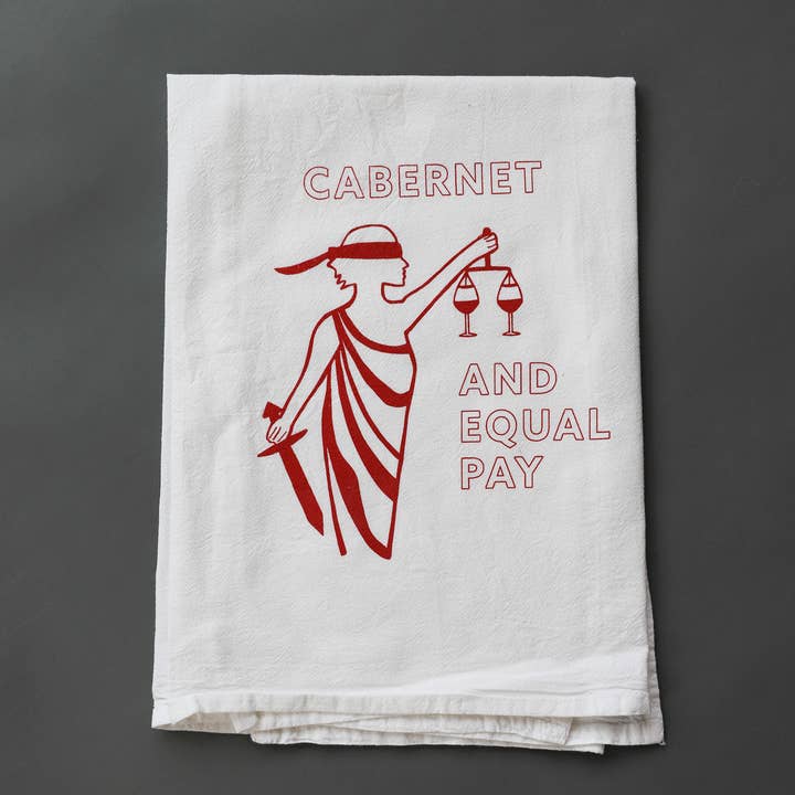 Overseasoned - Wholesale Tea Towel - Cabernet and Equal Pay Tea Towel - mother's day gift0