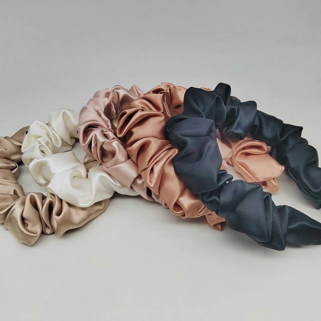 Cintas para el cabello estilo scrunchie de 100% seda para venta al por mayor de Marcheduluxe