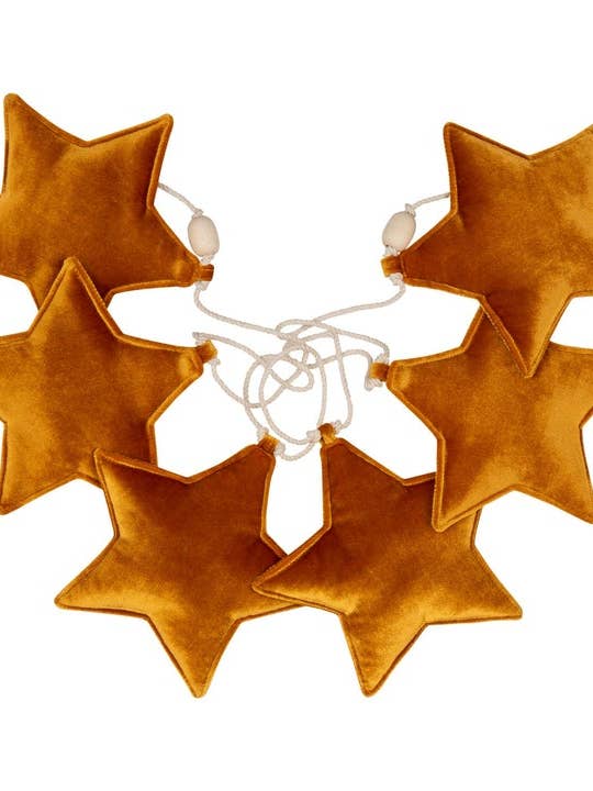 “Gold Dust” Velvet Garland with Stars for wholesale by Moi Mili