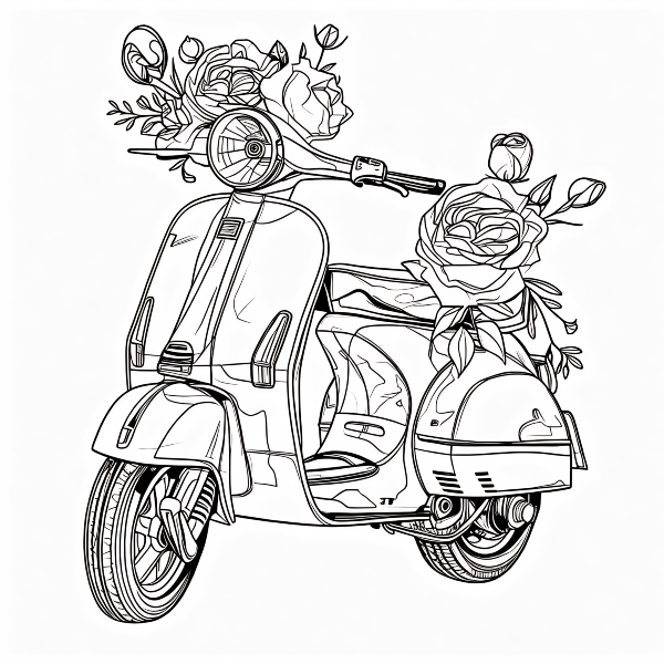 The Boozy Bookworm Art Kits – wholesale DIY craft kit – Pink Scooter DIY Painting Art Kit ~ 2 sizes2