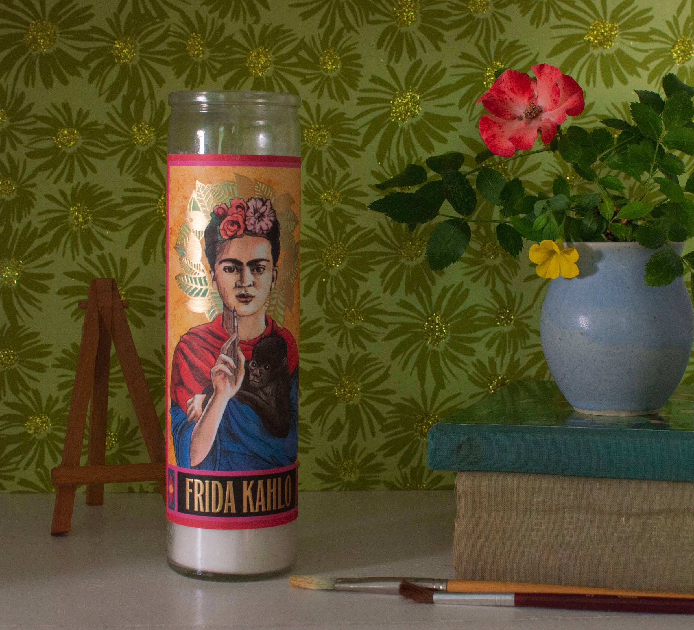 Unemployed Philosophers Guild - Wholesale Jar/Filled Candle - Kahlo Secular Saint Candle4