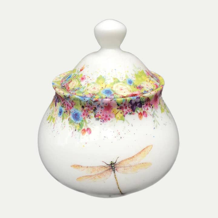 Wild Summer And Dragonfly - Sockerskål Med Lock för wholesale av Cheney Penrose Designs